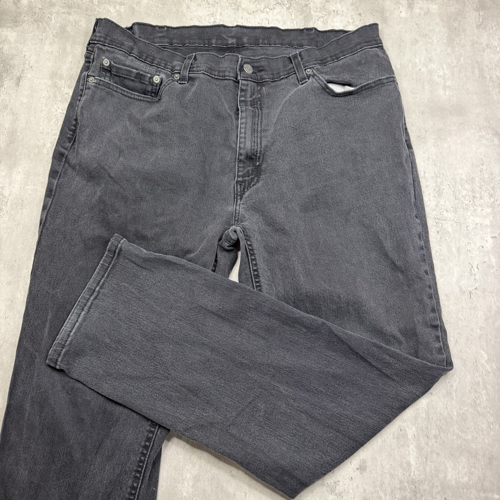 Levis 541 Jeans Mens 38x32 Black Stretch Athletic Taper Tab Flex Work USA